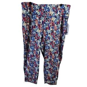 Jones new York floral ditsy print joggers active‎ workout plus size 2X 3X new!!